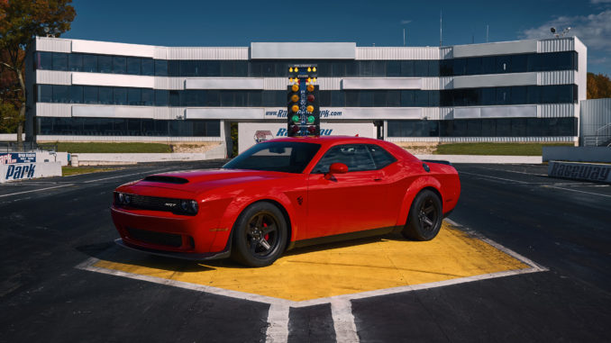 2018 Dodge Challenger SRT Demon auf dem Drag Strip