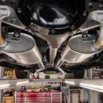 Unterboden mit Gardner-Doppelauspuffanlage des angebotenen 1969 Pontiac GTO Judge