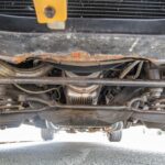 Unterboden und Vorderachse des angebotenen 1972 Chevrolet Camaro Z28