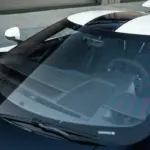 Windschutzscheibe und dreifacher Heritage-Streifen des angebotenen 2022 Ford GT ’64 Heritage Edition