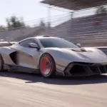 Rezvani Beast X bei schneller Fahrt auf der Rennstrecke